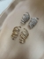 Brinco Prateado e Dourado Folheado a Ouro 18k Ear Cuff