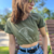 Camiseta T-shirt Feminina Quando a Gratidão Verde - comprar online