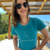 Camiseta T-shirt Feminina Cada Pessoa é Verde Agua Escuro