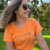 Camiseta T-shirt Feminina Sintonia Laranja