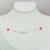 Choker borboletas coração rosa ref 2929