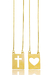 Escapulário cruz love dourado ref 2220