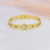 Bracelete Virginia Branco Dourado (Aço Inoxidável) Ref 2878