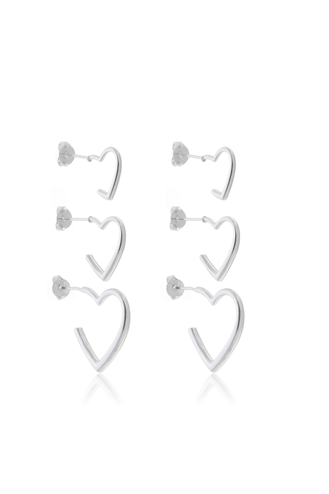 Trio argola coração ref 2206