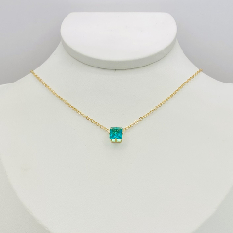 Colar quadrado azul royal ref 3823