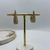 Argola gota cravejada luxo ouro semijoia - comprar online