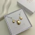 Conjunto de gota lisa ouro semijoia