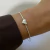 Bracelete design coração prata semijoia