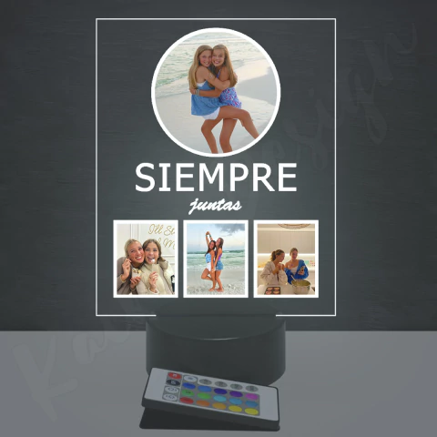 Lámpara led personalizada con fotos | Día del amigo | Modelo 5 - comprar online