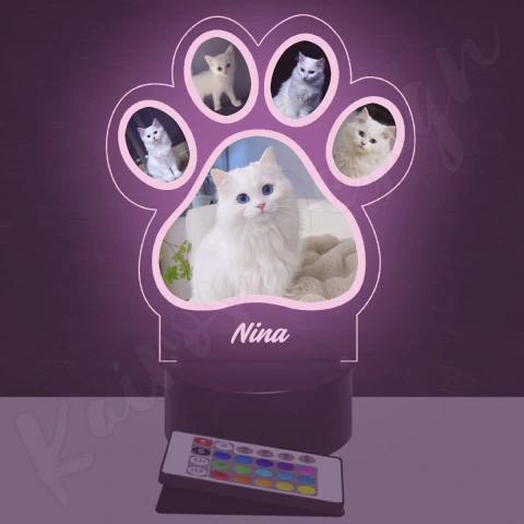 Lámpara led personalizada con fotos | Modelo 1 | Mascotas