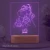 Lámpara led personalizada | Base de madera | Ilustración lineal | Amigos