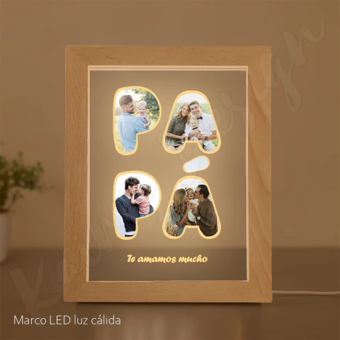 Marco led personalizado | Modelo 3 | Papá