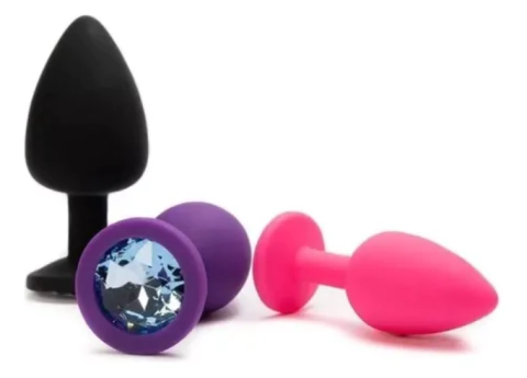 Plug Anal Silicona Chico Dilatador Con Strass