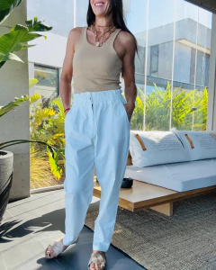 Pantalón slouchy TIANA - Blanco - comprar online