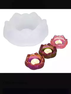 Porta Velas Flor de Loto - Andrea Rabal Moldes de Silicona