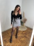 Saia Luciana Risca de Giz (Cinza)