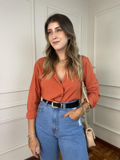 Camisa Charlotte Terracota - comprar online