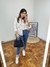 Camisa Ayla Arabesco Azul Marinho - comprar online