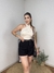 Cropped Cetim Monica Champagne na internet