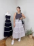 Imagem do Saia Midi Bicolor Sabrina Cinza com Off