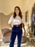 Blusa Cacharrel Tricot Sem Gola Branca - comprar online