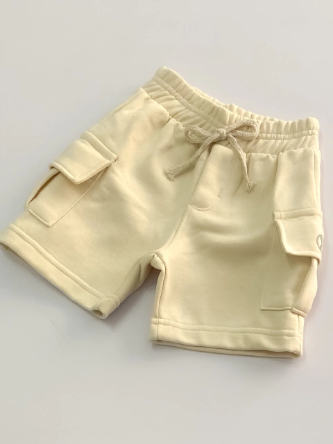 Bermuda Moletom Cargo - Bege - comprar online