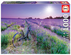 19255 Rompecabezas Puzzle Educa 1000 Piezas Bicicleta en un Campo de Lavanda "SOBRE PEDIDO"