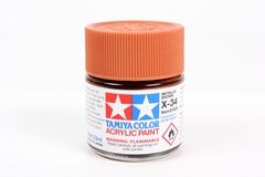81034 Pintura Acrílica Tamiya X 34 Café Marrón Metálico (Metallic Brown) 23ml.