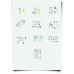 Bu-8578 Material Didáctico Biyú Sellos 123. - comprar en línea