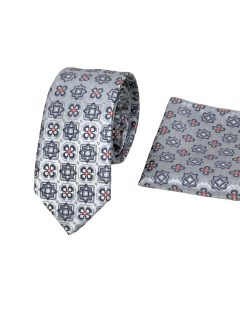 Gravata com lenço Slim - 152 - comprar online