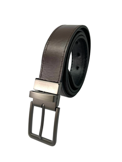 Cinto Dupla Face - Preto/Marrom Escuro - comprar online