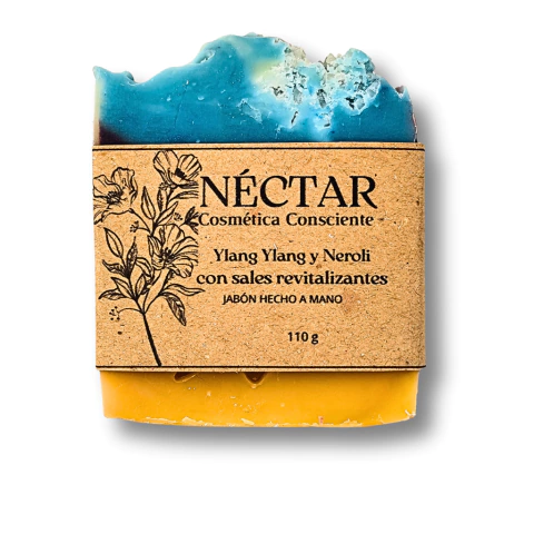 Jabón natural ylang ylang y neroli con sales revitalizantes - NÉCTAR