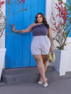 Shorts Melinda - Cinza Claro