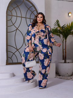 Camisa Lia - Azul Floral na internet