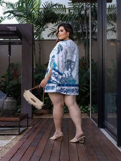 Kimono Lais - Azul Estampado na internet