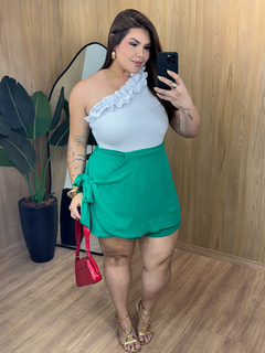 Shorts Saia Roma - Verde - AMOR DE SILHUETA