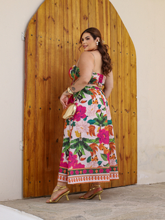 Vestido Clarisse - Nude Estampado - AMOR DE SILHUETA