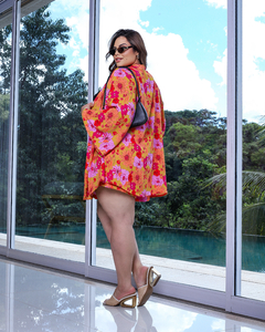 Kimono Clara - Laranja Estampado na internet