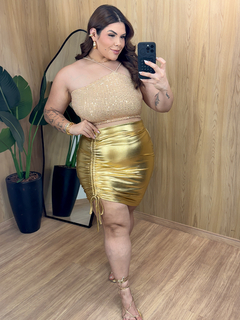 Cropped Paetê - Dourado - AMOR DE SILHUETA