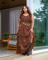 Vestido Izabel - Marrom Onça - comprar online