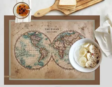 Mantel Individual mapamundi