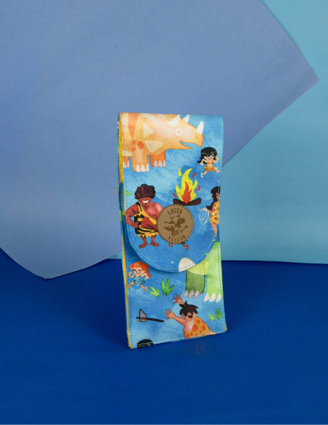 Porta Talher Bavoom Mundo Paleolítico Azul