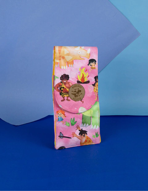 Porta Talher Bavoom Mundo Paleolítico Rosa