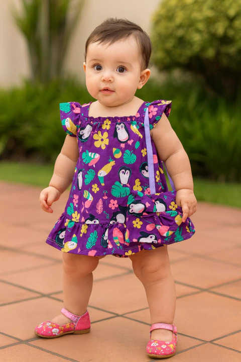 Vestido com bolsinha do Lado Cod 077 - comprar online