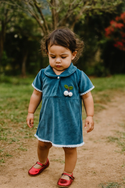 Vestido Gola Cereja Cod 044 - comprar online