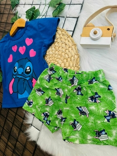 Conjunto infantil Stitch na internet