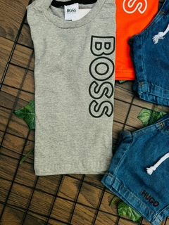 Conjunto Shorts Jeans Premium Boss na internet