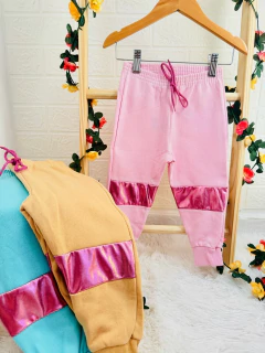 Calça c/ Recorte Moletom Liso Cirrê - comprar online