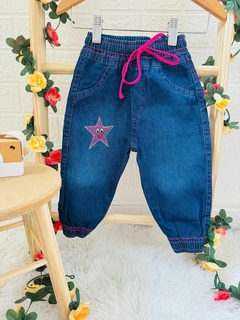 Calça Jeans Jogger Bordado - comprar online