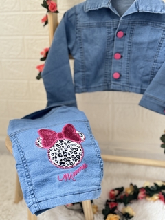 Jaqueta Jeans Minnei Bordado - Up Up bebe